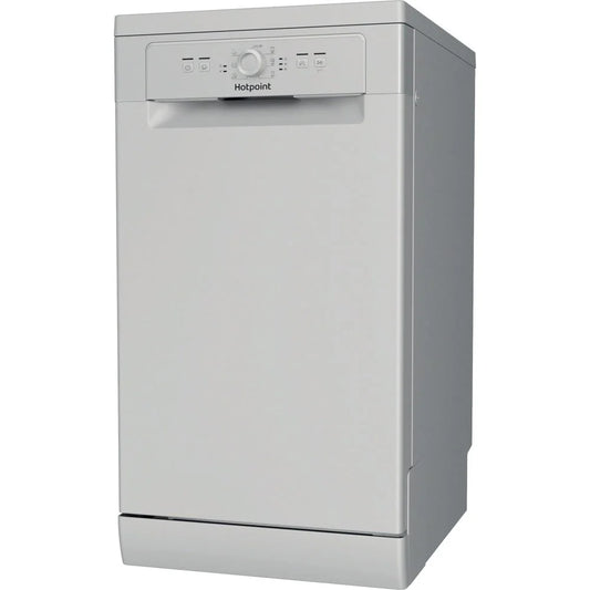 Hotpoint HF9E1B19SUK 45cm 9 Place Settings Freestanding Dishwasher - Silver