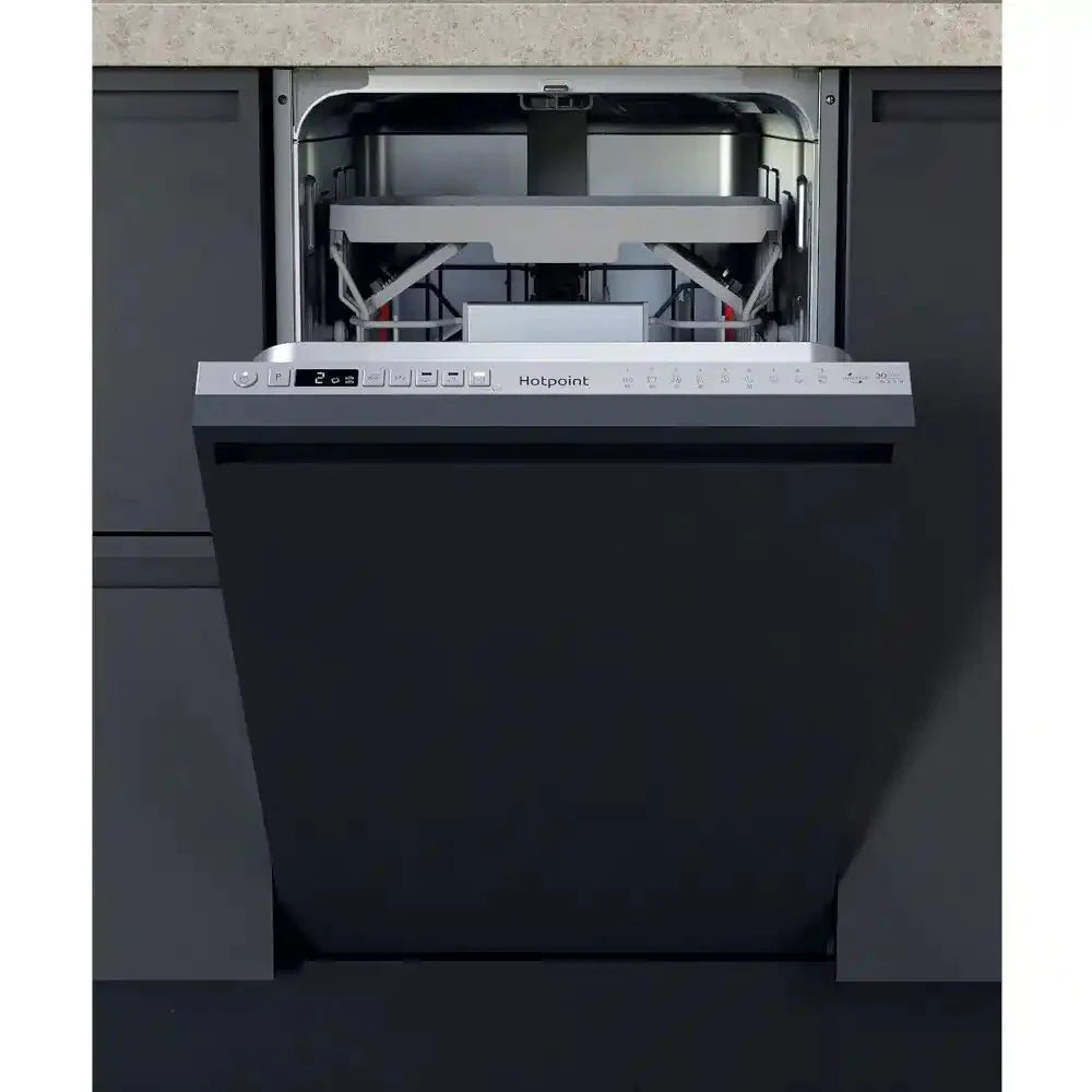 Hotpoint HSIO3T223WCE 45cm Fully Integrated Slimline Dishwasher, 10 Place