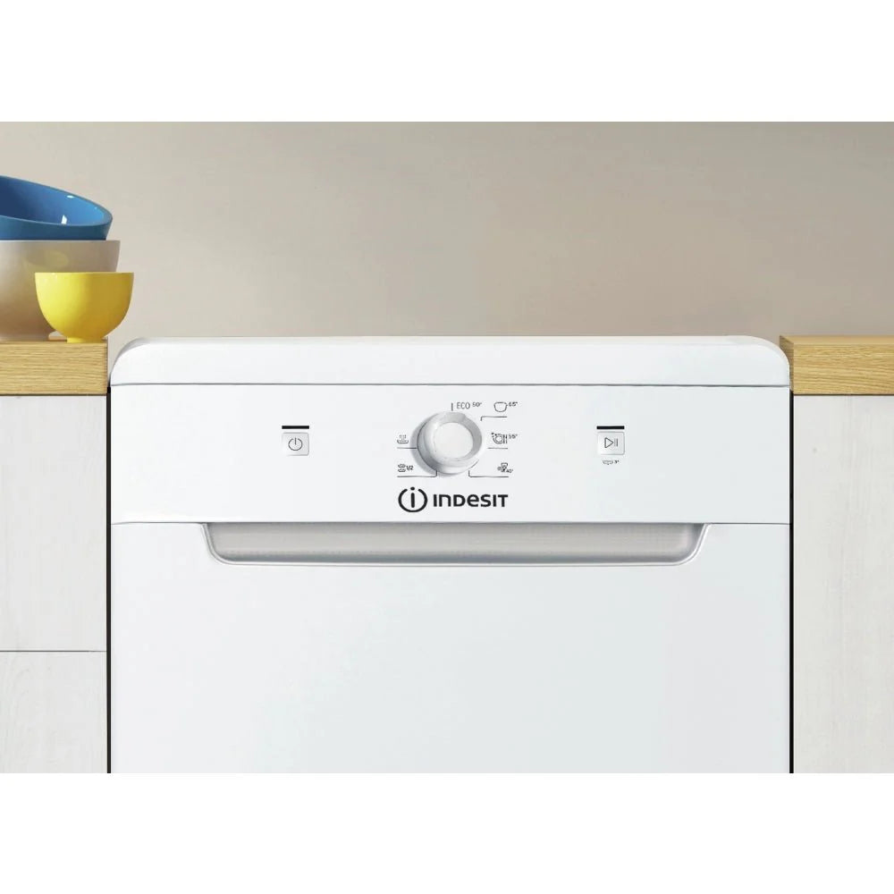 Indesit DF9E1B10UK 45cm Slimline 9 Place Settings Dishwasher, White