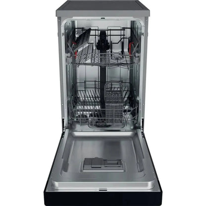 Whirlpool WF9E2B19XUK Slimline 9 Place Setting Freestanding Dishwasher, Stainless steel